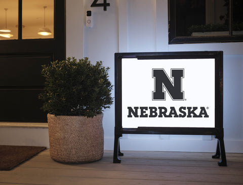 Nebraska N Black Mark White Yardsy Sign