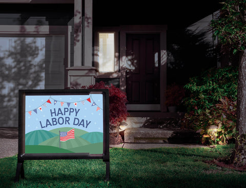 Happy Labor Day Scene Yardsy Sign