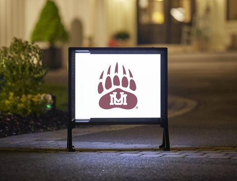 Montana Bear Paw UM White Yardsy Sign
