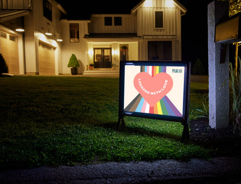 PFLAG Leading With Love Yardsy Sign