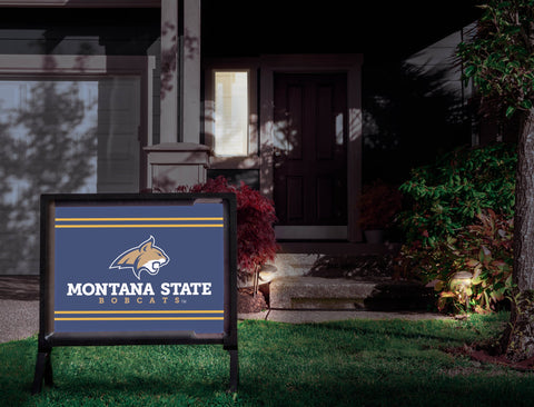 Montana State Bobcats Blue Yardsy Sign