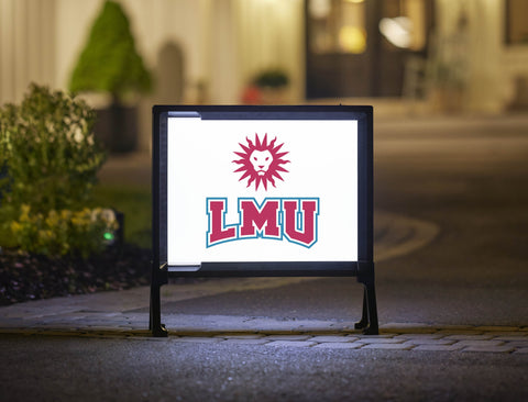 LMU Wordmark White Yardsy Sign