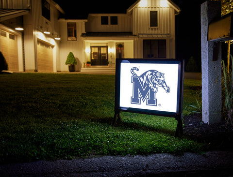 Memphis M Tiger White Yardsy Sign