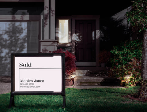 Modern Real Estate Sold Custom Yardsy Sign