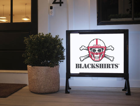 Nebraska Blackshirts White Yardsy Sign