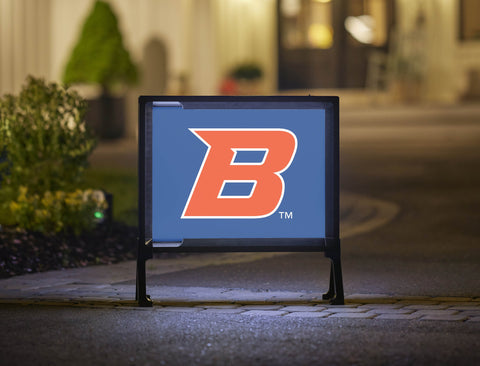 Boise State B Academic Mark Blue Yardsy Sign