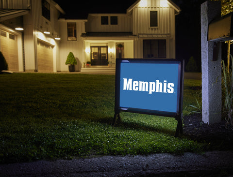 Memphis Blue Yardsy Sign