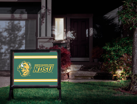 North Dakota State NDSU Bison Head Green Yardsy Sign