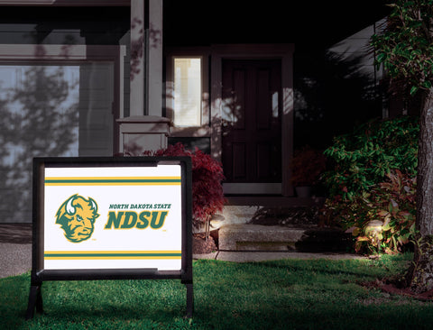 North Dakota State NDSU Bison Head White Yardsy Sign