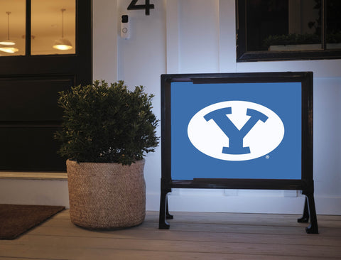 Brigham Young Athletics Mark Royal Blue Yardsy Sign