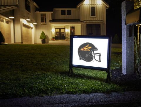 Arizona State Black Helmet White Yardsy Sign