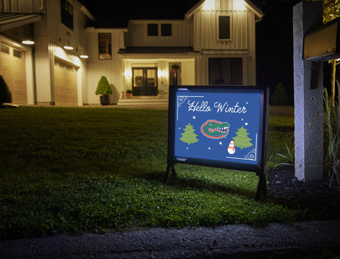 Florida Hello Winter Yardsy Sign