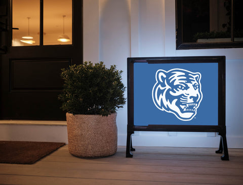 Memphis Tiger Head Blue Yardsy Sign