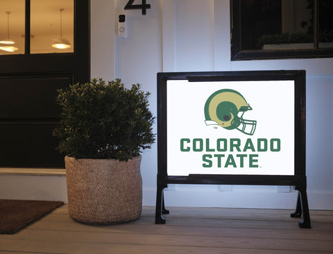 Colorado State Helmet White Yardsy Sign