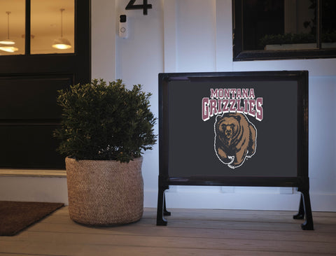 Montana Grizzlies Bear Black Yardsy Sign