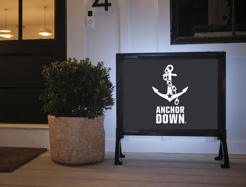 Vanderbilt University Anchor Down Black Yardsy Sign