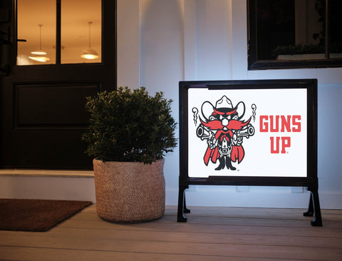 Texas Tech Raider Guns Up Yardsy Sign