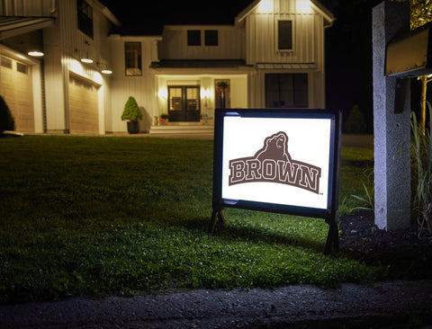 Brown University Mascot White Yardsy Sign