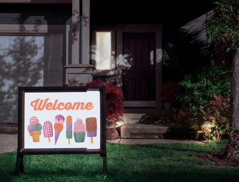 Welcome Ice Cream Yardsy Sign