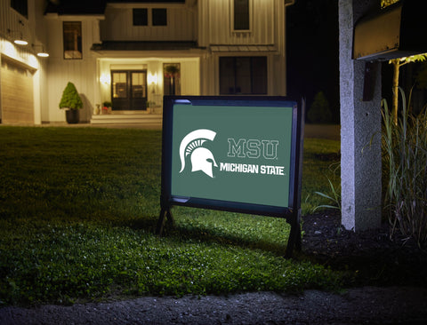 Michigan State MSU Spartan Green Yardsy Sign