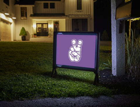 TCU Frog Hand Mark Purple Yardsy Sign