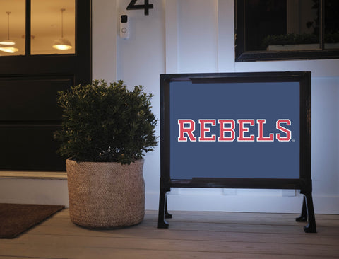 Mississippi Rebels Navy Yardsy Sign