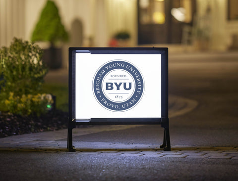 Brigham Young Institutional Mark White Yardsy Sign