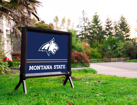 Montana State Bobcat Mascot Blue Yardsy Sign