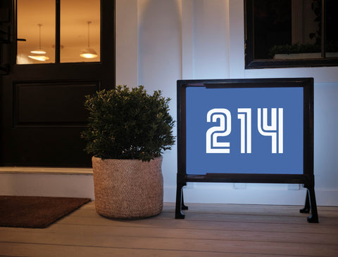 SMU 214 Blue Yardsy Sign