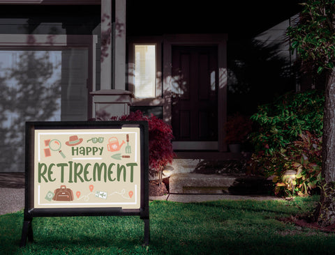 Happy Retirement Hobbies Yardsy Sign