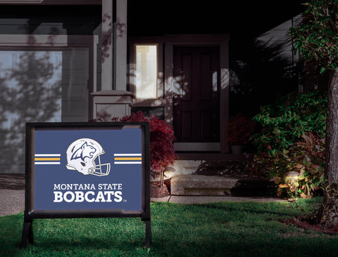 Montana State Helmet Blue Yardsy Sign