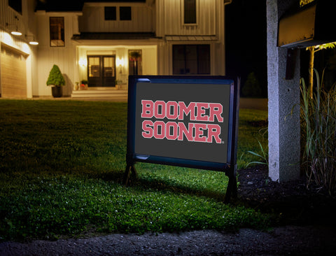 Oklahoma Boomer Sooner Wordmark Black Yardsy Sign