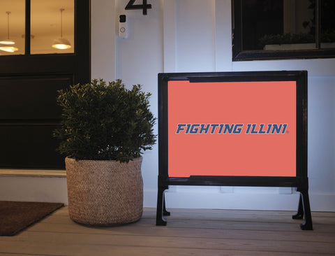 Illinois Fighting Illini Orange Yardsy Sign
