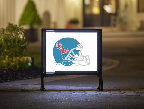 Mississippi Helmet Powder Blue White Yardsy Sign