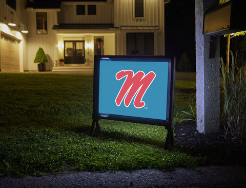 Mississippi M Mark Powder Blue Yardsy Sign