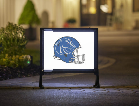 Boise State Blue Helmet Mark White Yardsy Sign