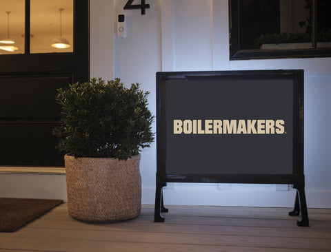 Purdue Boilermakers Black Yardsy Sign