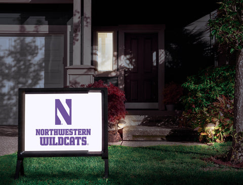 Northwestern N Wildcats White Yardsy Sign