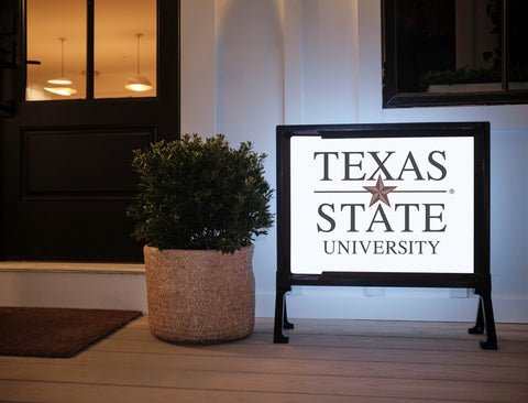 Texas State University White Yardsy Sign