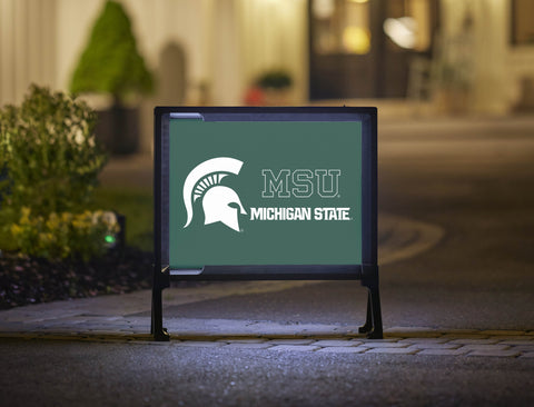 Michigan State MSU Spartan Green Yardsy Sign