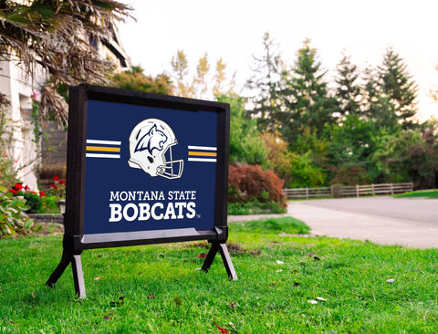 Montana State Helmet Blue Yardsy Sign