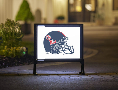 Mississippi Helmet Navy White Yardsy Sign