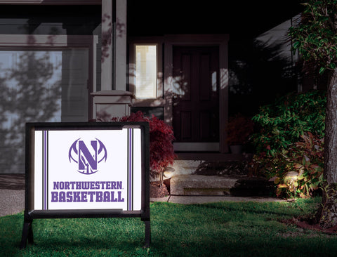 Northwestern Basketball White Yardsy Sign