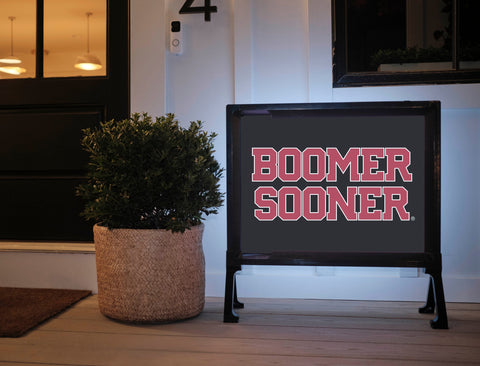 Oklahoma Boomer Sooner Wordmark Black Yardsy Sign