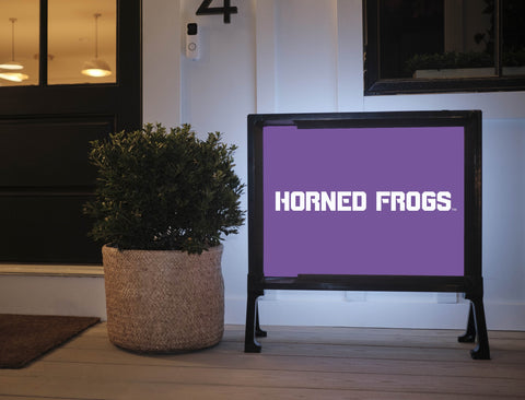 TCU Horned Frogs Wordmark Purple Yardsy Sign
