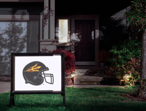 Arizona State Black Helmet White Yardsy Sign