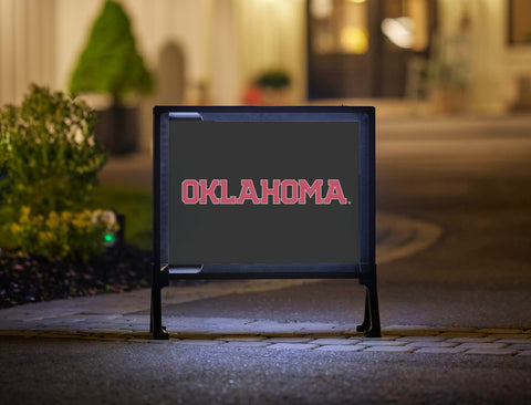 Oklahoma Athletics Wordmark Black Yardsy Sign
