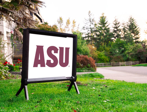Arizona State ASU White Yardsy Sign
