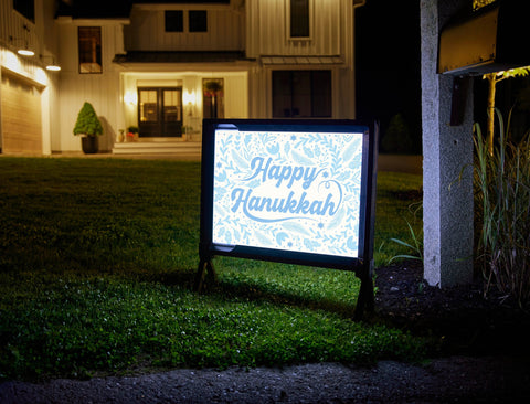Happy Hanukkah Yardsy Sign