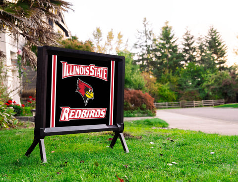 Illinois State Redbirds Head Black Yardsy Sign